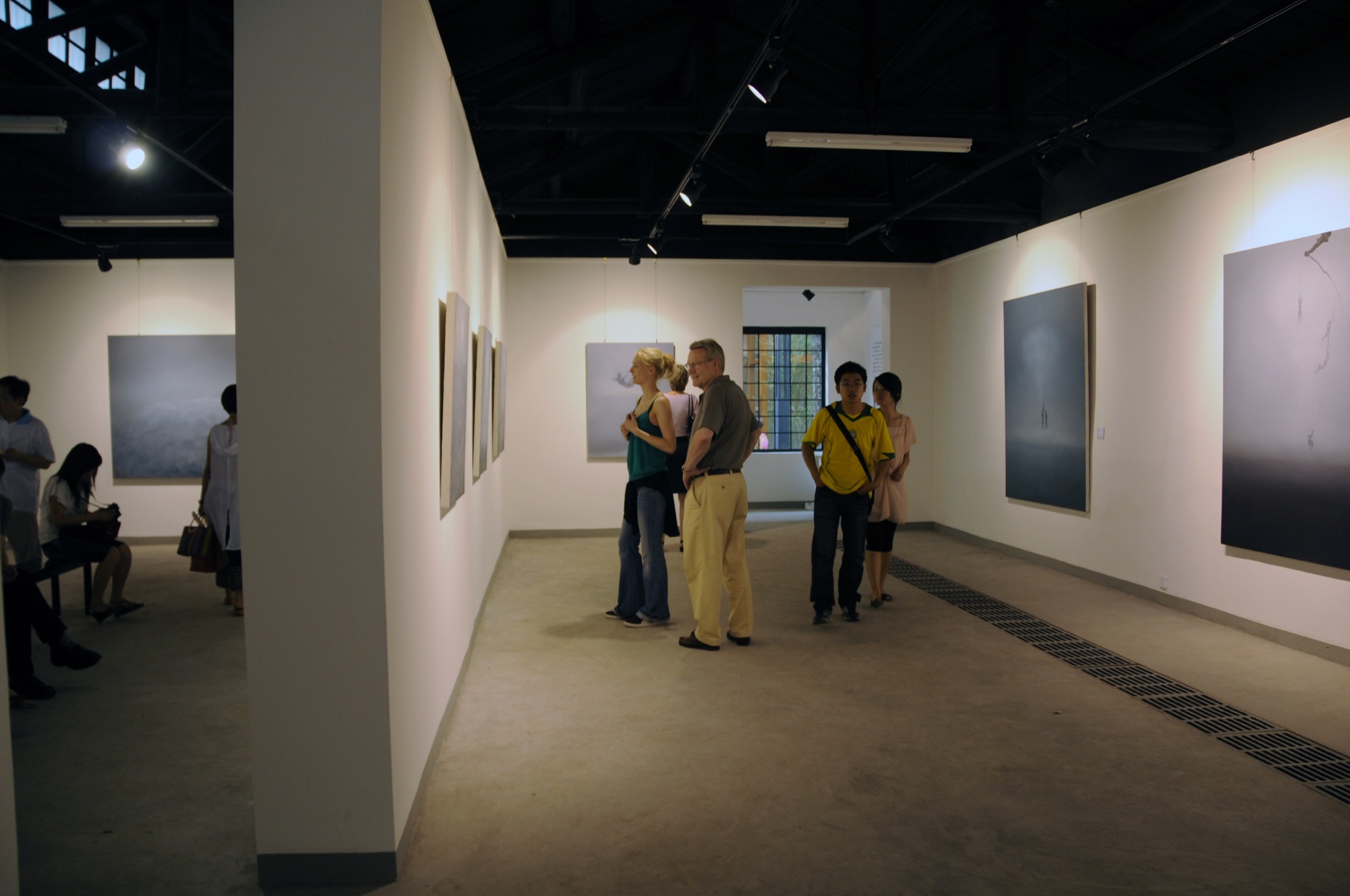 A view of the gallery and visitors at A Single Thread.