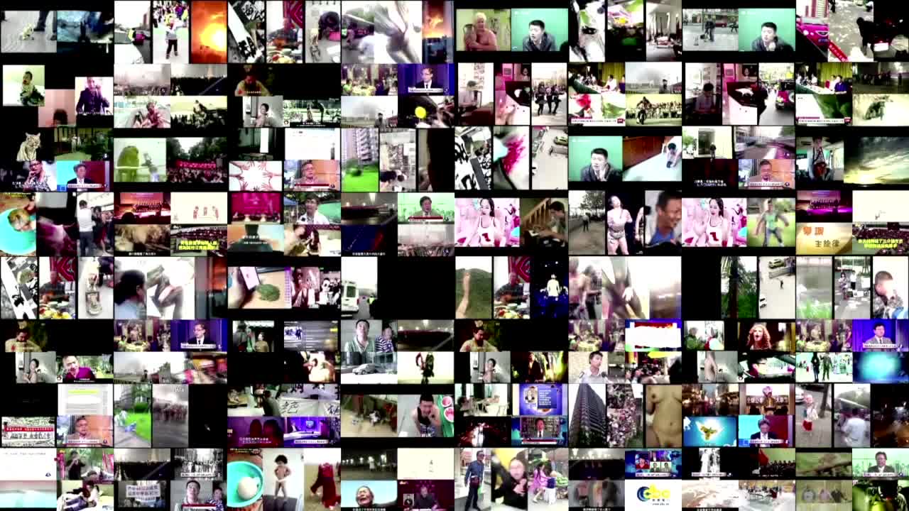 Video still from Qiming Liu’s Social Media Circle