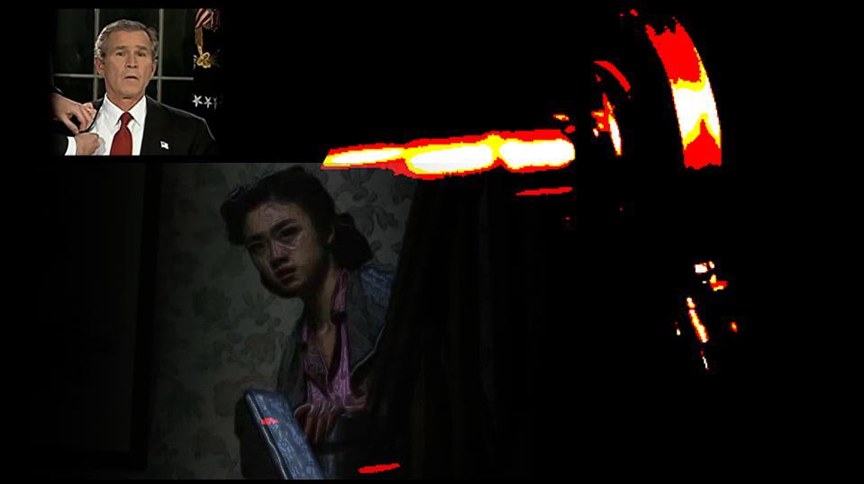 刘骐鸣《受伤的影像》，2009年，重组原影像的静帧4。